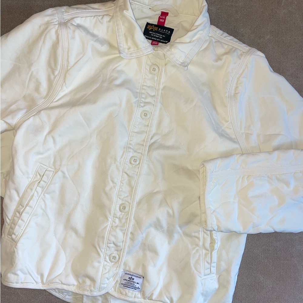 Alpha Industries Cotton Twill Quilted Liner Jacket; L